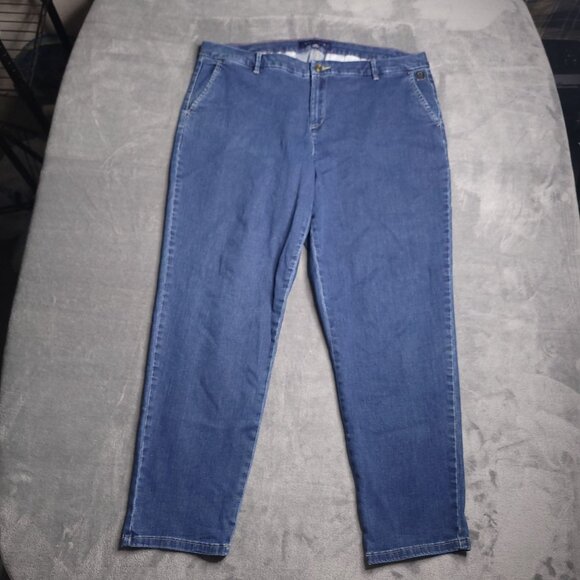 Tommy Hilfiger Womens Tapered Leg Jeans Plus Size 18W High Rise Medium Wash - Picture 4 of 8